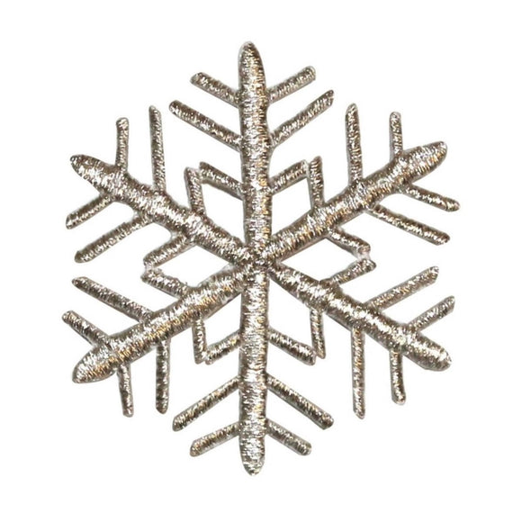 ID 8111 Snowflake Emblem Patch Winter Christmas Ice Embroidered Iron On Applique