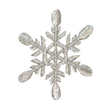 ID 8113 Snowflake Design Patch Winter Christmas Ice Embroidered Iron On Applique