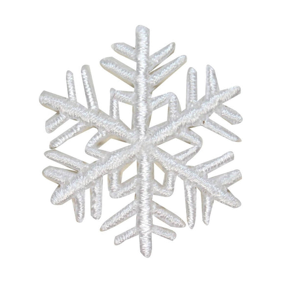 ID 8134 Christmas Snowflake Patch Winter Ice Snow Embroidered Iron On Applique