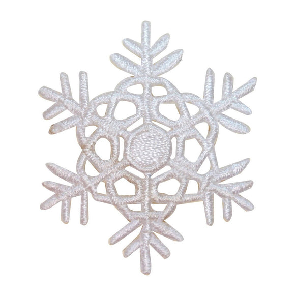 ID 8138 Snowflake Patch Christmas Winter Snow Ice Embroidered Iron On Applique
