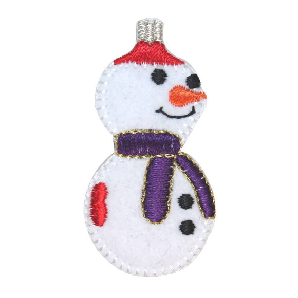 ID 8150A Snowman Ornament Patch Christmas Decorate Embroidered Iron On Applique