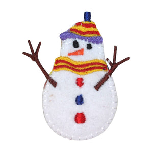 ID 8150B Snowman Ornament Patch Christmas Tree Embroidered Iron On Applique