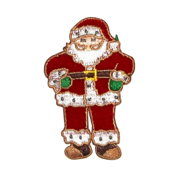 ID 8155A Santa Claus Patch Christmas Saint Nick Embroidered Iron On Applique