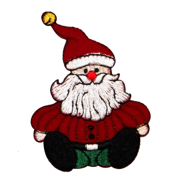 ID 8159B Fuzzy Santa Decoration Patch Christmas Toy Embroidered Iron On Applique