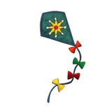 ID 1100C Kids Kite With Flower Patch Children Fly Embroidered Iron On Applique