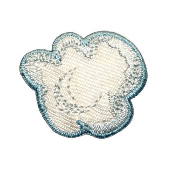 ID 1110 Fluffy Cloud Patch Sky Cloudy Day Shape Embroidered Iron On Applique