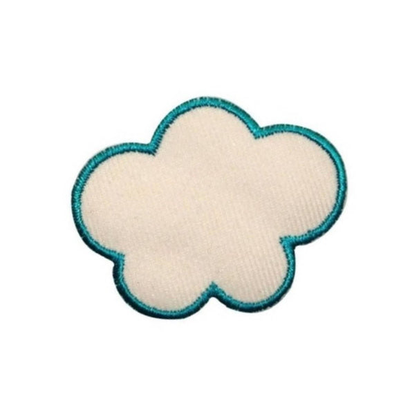 ID 1111A Lumpy Cloud Patch Sky Cloudy Day Shape Embroidered Iron On Applique