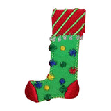 ID 8170A Stocking Decoration Patch Christmas Santa Embroidered Iron On Applique