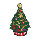 ID 8172B Festive Holiday Tree Patch Christmas Craft Embroidered Iron On Applique