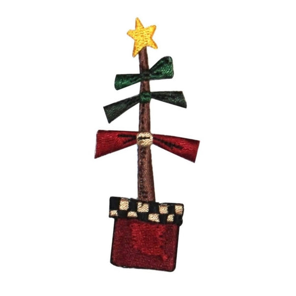 ID 8174A Charlie Brown Christmas Tree Patch Plant Embroidered Iron On Applique