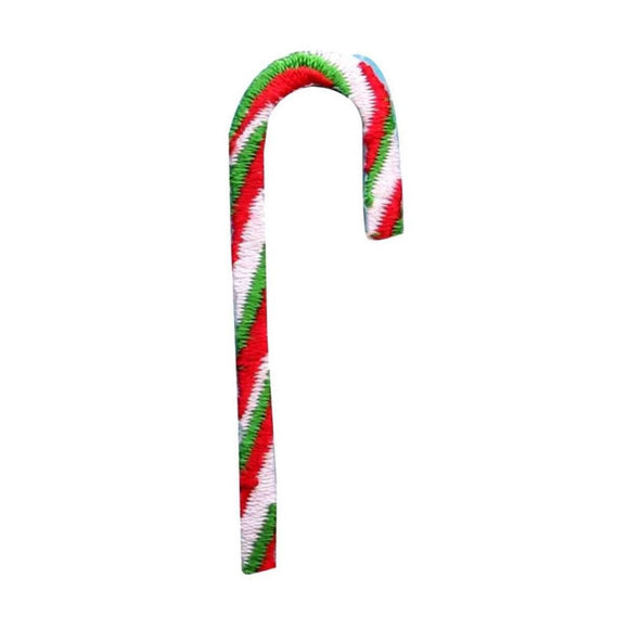 ID 8187B Candy Cane Patch Festive Decoration Decor Embroidered Iron On Applique