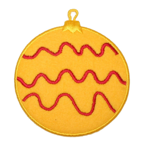 ID 8195B Fuzzy Swirl Ornament Patch Christmas Ball Decorate Felt IronOn Applique