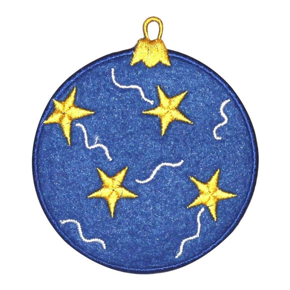 ID 8195D Fuzzy Star Ornament Patch Christmas Tree Ball Felt Iron On Applique