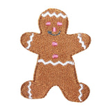 ID 8204C Gingerbread Man Patch Christmas Cookie Embroidered Iron On Applique