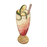 ID 1153Y Lime Cocktail Patch Vacation Mixed Drink Embroidered Iron On Applique