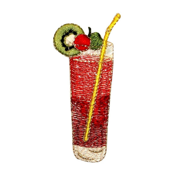 ID 1153Z Fruity Cocktail Patch Vacation Mixed Drink Embroidered Iron On Applique