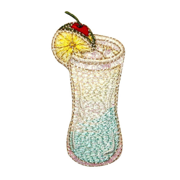 ID 1154Z Fruity Cocktail Patch Vacation Mixed Drink Embroidered Iron On Applique