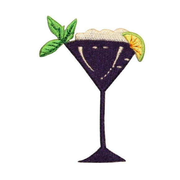 ID 1157 Cocktail With Mint Patch Mixed Drink Liquor Embroidered Iron On Applique