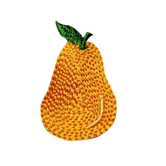 ID 1169 Yellow Pear Patch Summer Fruit Healthy Food Embroidered Iron On Applique