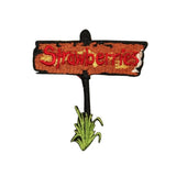 ID 1185C Strawberries Farm Sign Patch Berry Bush Embroidered Iron On Applique