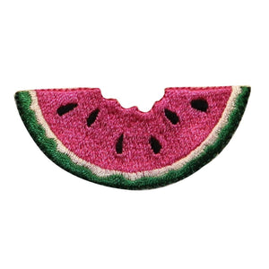 ID 1199B Watermelon Slice With Bite Patch Picnic Embroidered Iron On Applique