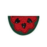 ID 1201B Slice of Watermelon Patch Summer Fruit Embroidered Iron On Applique