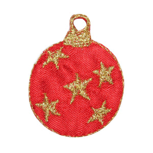 ID 8215C Christmas Star Ornament Patch Ball Bulb Embroidered Iron On Applique