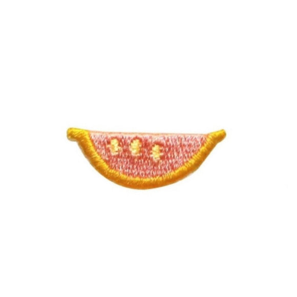 ID 1209A Slice of Grapefruit Patch Summer Food Embroidered Iron On Applique