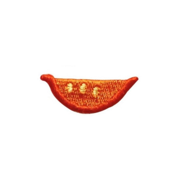 ID 1209B Slice of Orange Patch Summer Fruit Food Embroidered Iron On Applique