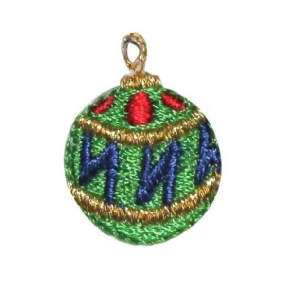 ID 8223A Lot of 3 Christmas Tree Ornament Patches Embroidered Iron On Applique