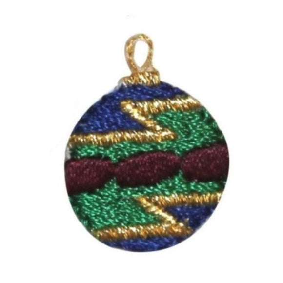 ID 8223B Lot of 3 Christmas Tree Ornament Patches Embroidered Iron On Applique