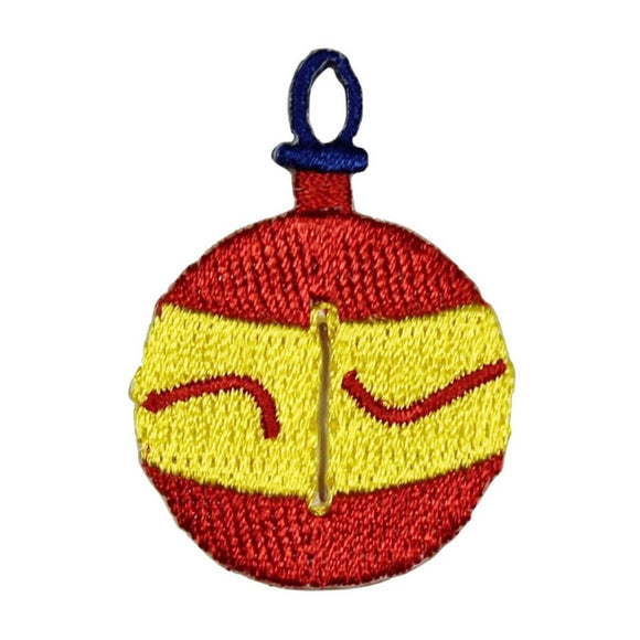 ID 8225D Christmas Tree Bulb Patch Holiday Ornament Embroidered Iron On Applique
