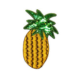 ID 1220X Pineapple With Sequin Patch Tropical Fruit Embroidered Iron On Applique