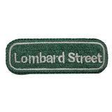 ID 1702 Lombard Street Sign Patch San Francisco Embroidered Iron On Applique