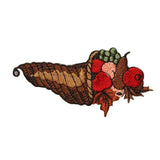 ID 1256 Cornucopia Fruit Patch Harvest Thanksgiving Embroidered Iron On Applique