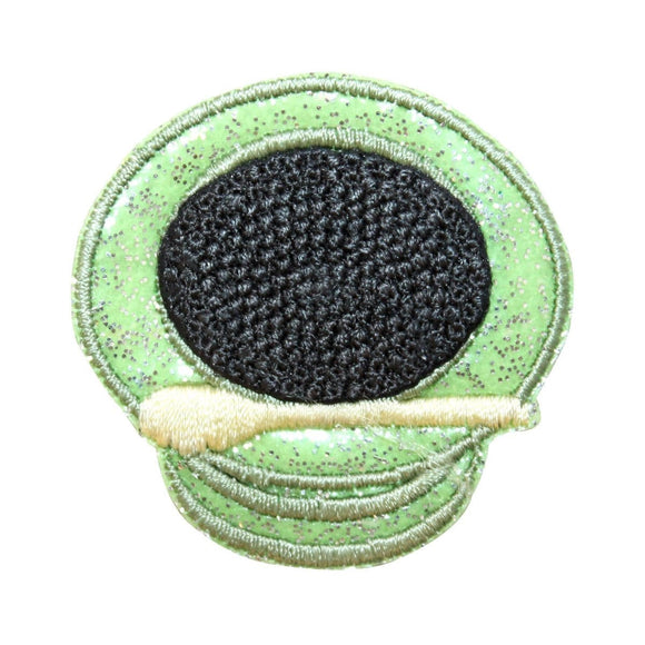 ID 1267 Bowl of Caviar Patch Delicacy Fish Eggs Embroidered Iron On Applique