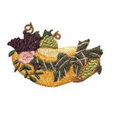 ID 1304 Bonnet With Bow And Fruit Patch Fancy Hat Embroidered Iron On Applique