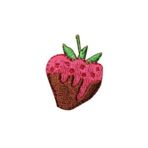 ID 1312B Chocolate Covered Strawberry Patch Gift Embroidered Iron On Applique