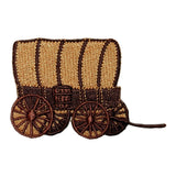 ID 1324 Covered Wagon Patch Oregon Trail Caravan Embroidered Iron On Applique