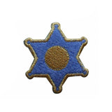 ID 1372C Sheriff Badge Patch Rodeo Denim Star Law Embroidered Iron On Applique