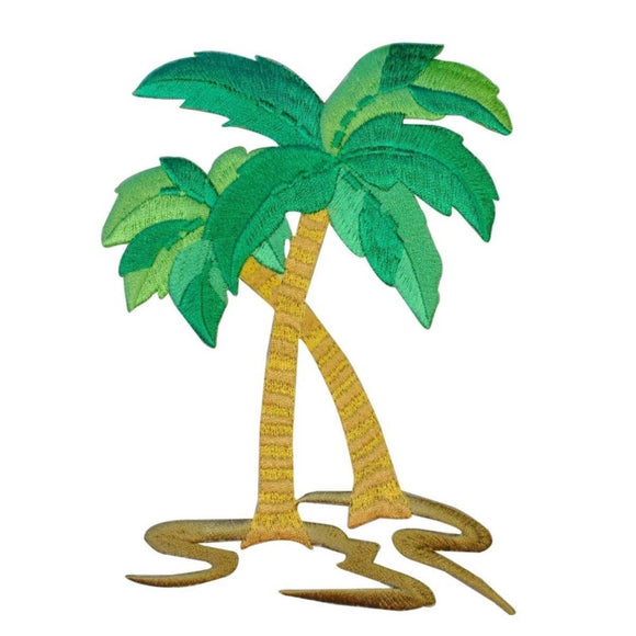ID 1734 Large Palm Trees Patch Tropical Beach Theme Decoration Iron On Applique