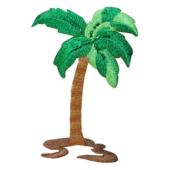 ID 1745 Palm Tree Craft Patch Beach Scene Plant Embroidered Iron On Applique