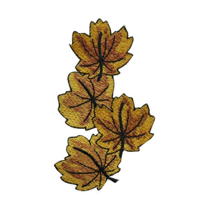 ID 1386 Falling Leaves String Patch Autumn Craft Embroidered Iron On Applique