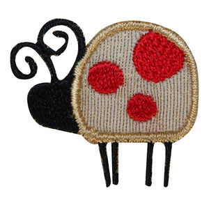 ID 1608B Ladybug Standing Patch Garden Bug Insect Embroidered Iron On Applique