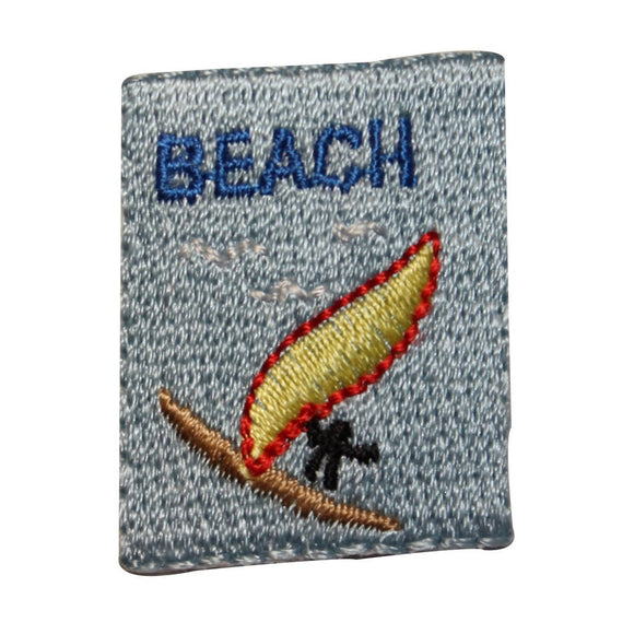 ID 1765 Beach Book Patch Ocean Wind Surfing Craft Embroidered Iron On Applique