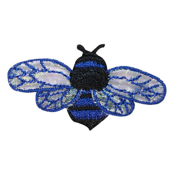 ID 1615D Bee Flying Patch Honey Wasp Colorful Bug Embroidered Iron On Applique