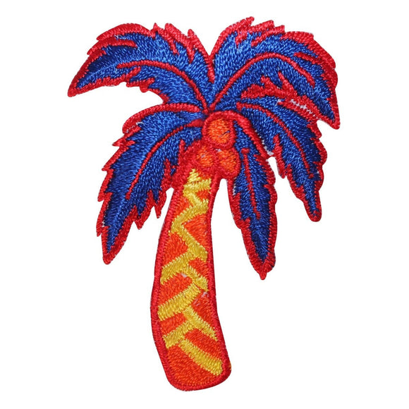 ID 1772A Exotic Palm Tree Patch Ocean Beach Embroidered Iron On Applique