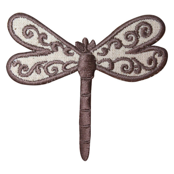 ID 1648A Dragonfly Emblem Patch Garden Flying Bug Embroidered Iron On Applique