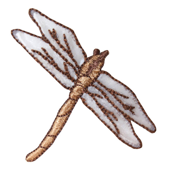 ID 1651B Dragonfly Sheer Patch Garden Flying Bug Embroidered Iron On Applique