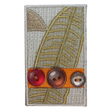 ID 1960B Fall Leaf Badge Patch Autumn Button Craft Embroidered Iron On Applique